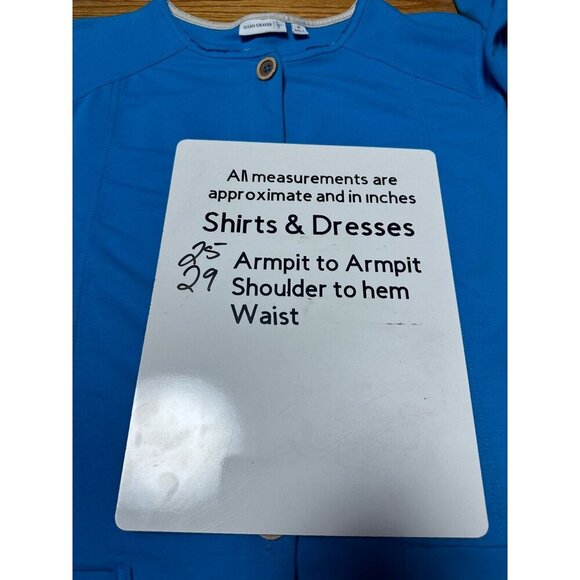 Susan Graver Resort Bright Blue French Terry Jacket or Cover Up with Hood Sz 1X - Picture 11 of 11